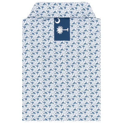 The Palmetto Catch | Performance Polo | The Palmetto Catch - White/Fleet Navy - SC
