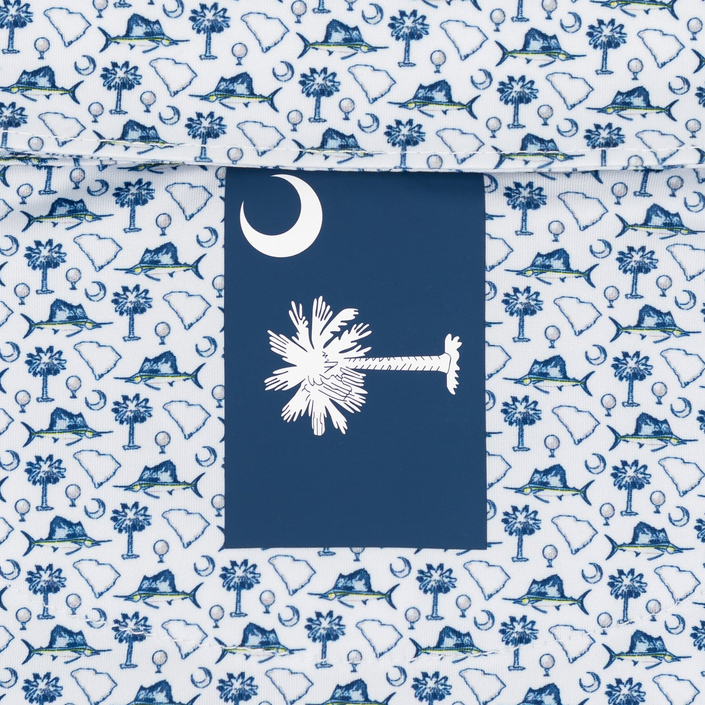 The Palmetto Catch | Performance Polo | The Palmetto Catch - White/Fleet Navy - SC