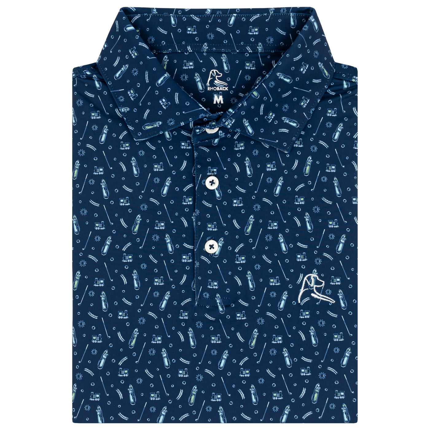 The Par Train | Performance Polo | The Par Train - Admiral Navy/White