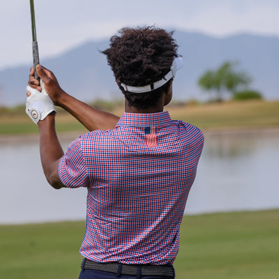 The Patriot | Performance Polo | The Patriot - Classic Red/Ocean Blue/White - USA