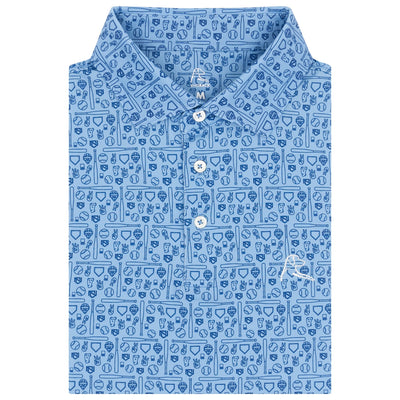 The Pauly Mont | Performance Polo | The Pauly Mont - Clear Blue/Shoal Blue