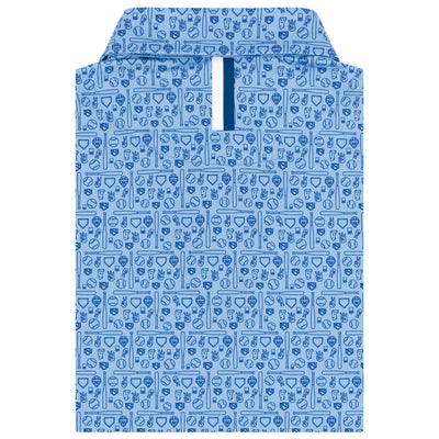 The Pauly Mont | Performance Polo | The Pauly Mont - Clear Blue/Shoal Blue