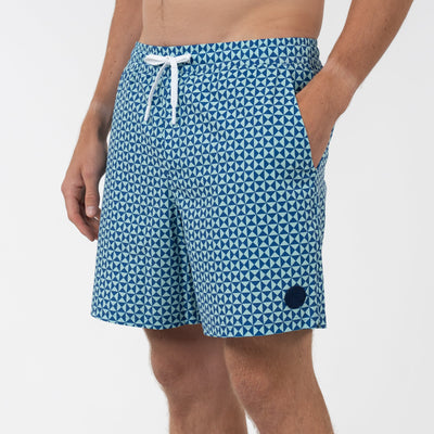 Medley Swim Trunk | The Peak - Deep Blue/Mint Green