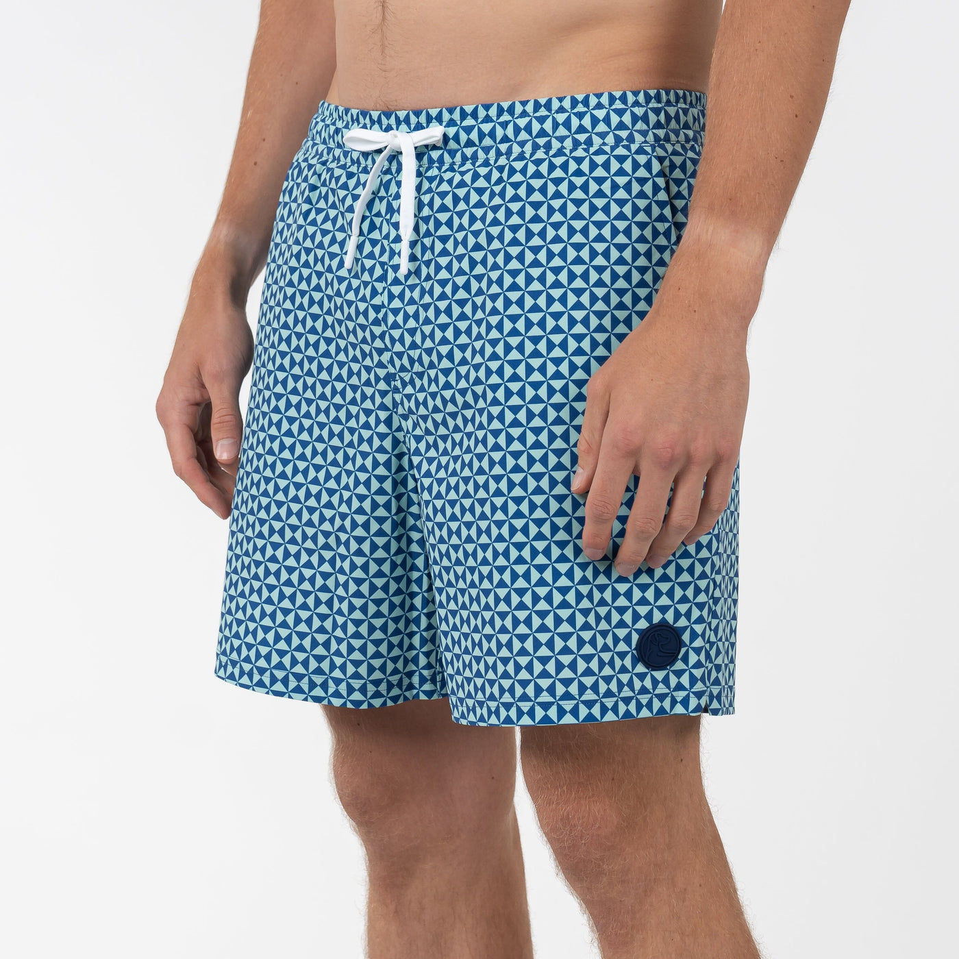 Medley Swim Trunk | The Peak - Deep Blue/Mint Green