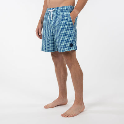 Medley Swim Trunk | The Peak - Deep Blue/Mint Green