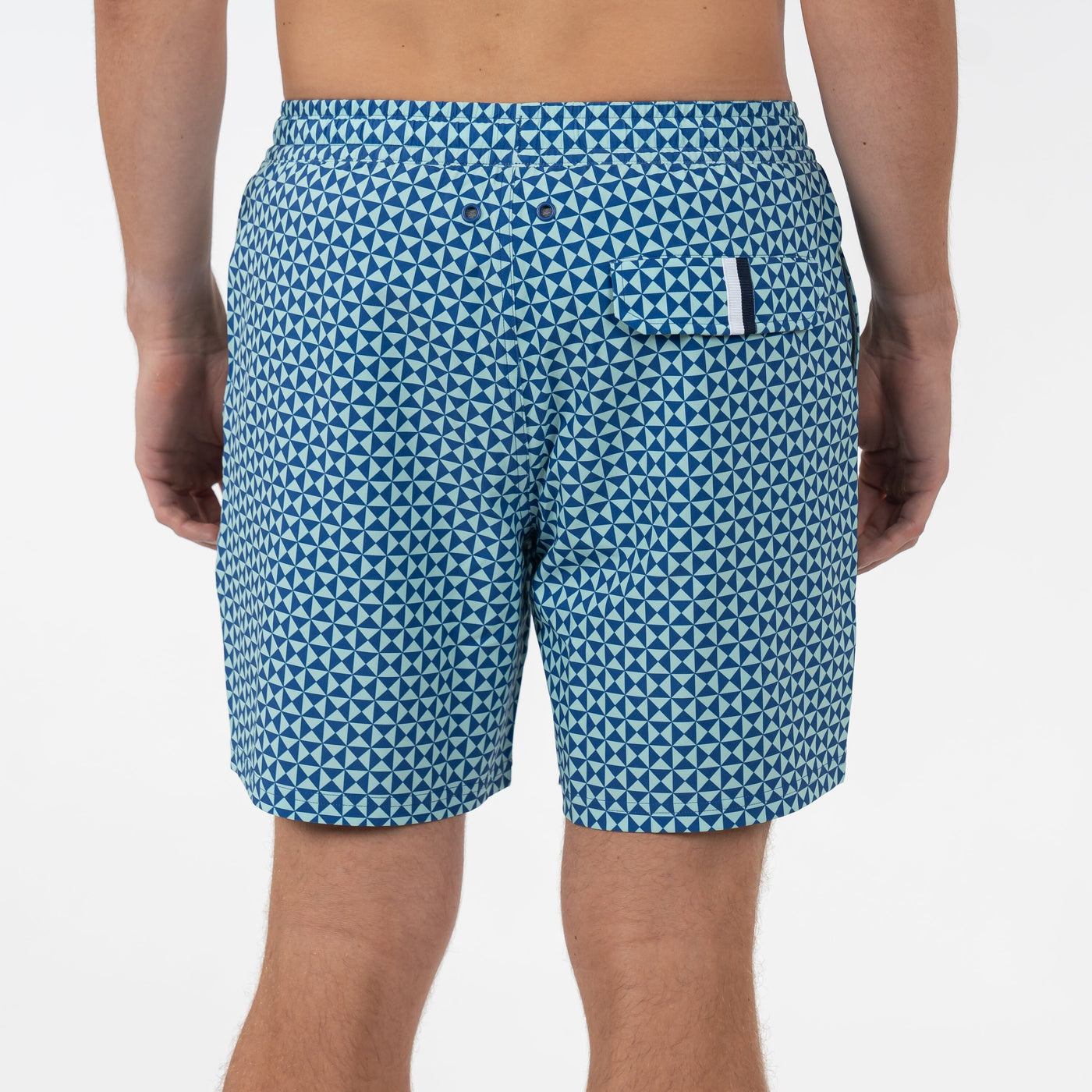 Medley Swim Trunk | The Peak - Deep Blue/Mint Green