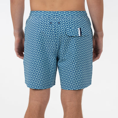 Medley Swim Trunk | The Peak - Deep Blue/Mint Green