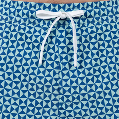 Medley Swim Trunk | The Peak - Deep Blue/Mint Green