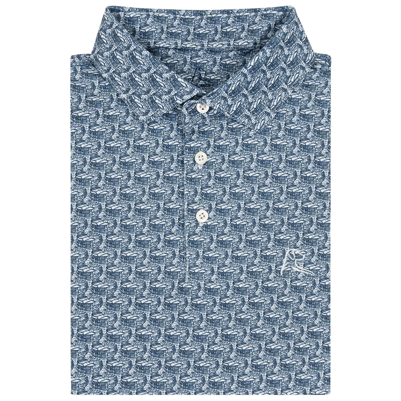 The Penn State Beaver Stadium | Collegiate Polo | The Penn State Beaver Stadium - White/Indigo Blue