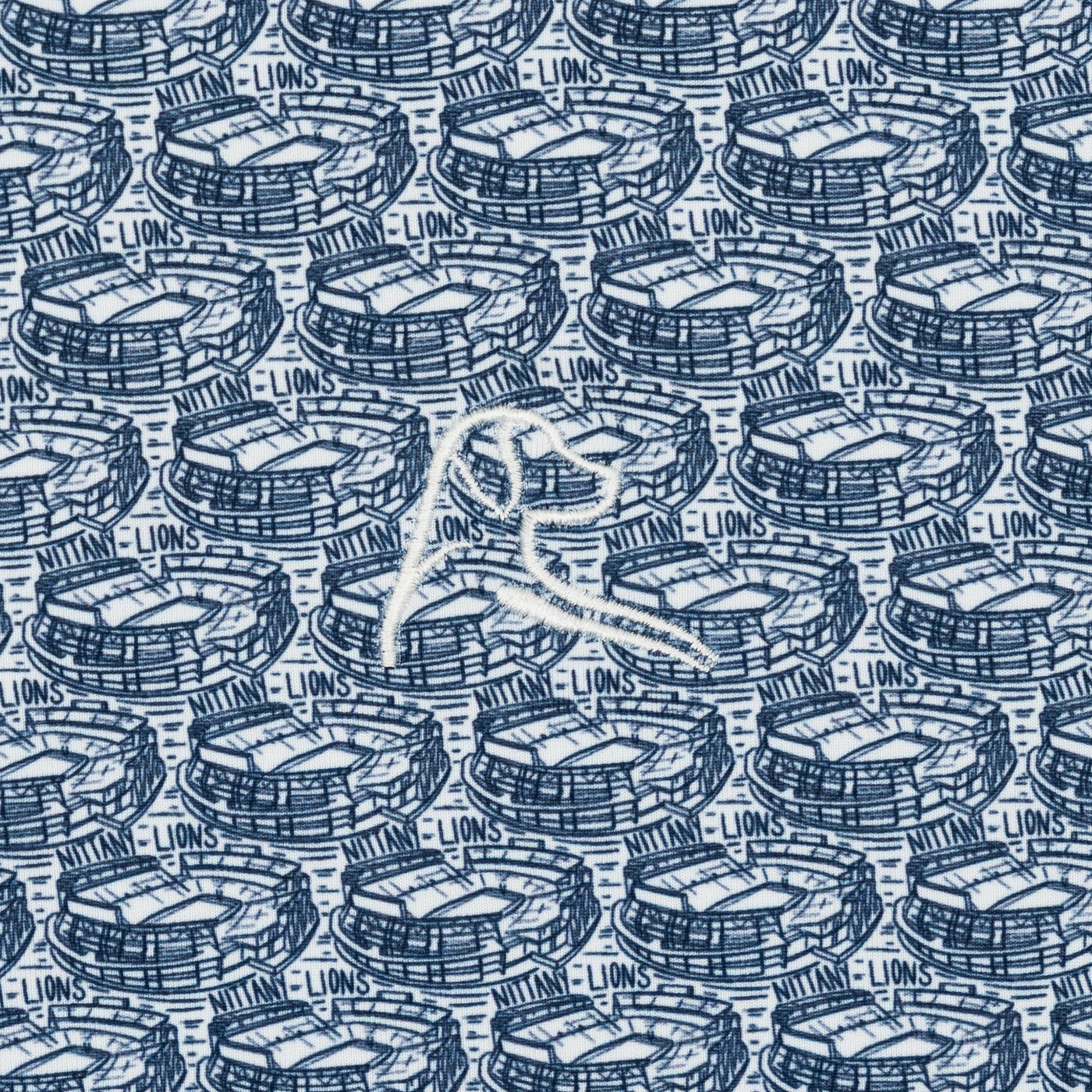 The Penn State Beaver Stadium | Collegiate Polo | The Penn State Beaver Stadium - White/Indigo Blue