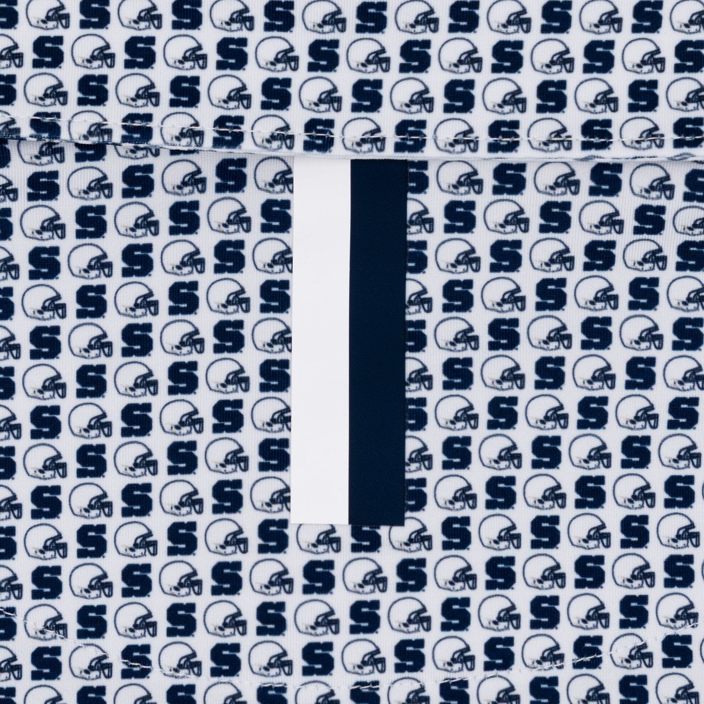 The Penn State Helmet | Collegiate Polo | The Penn State Helmet - White/Indigo Blue