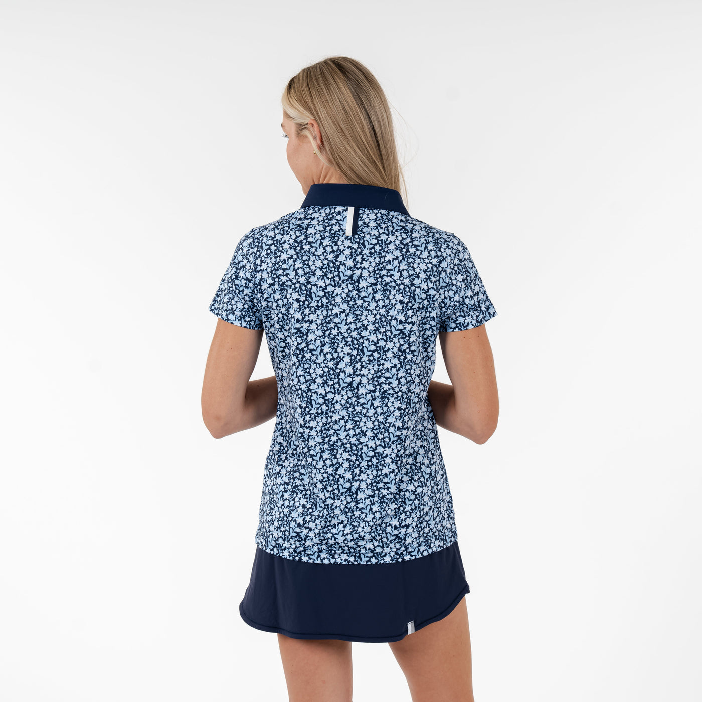 Petal Performance Polo | The Petal - Fleet Navy/Pure Blue