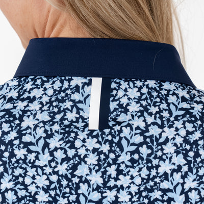 Petal Performance Polo | The Petal - Fleet Navy/Pure Blue