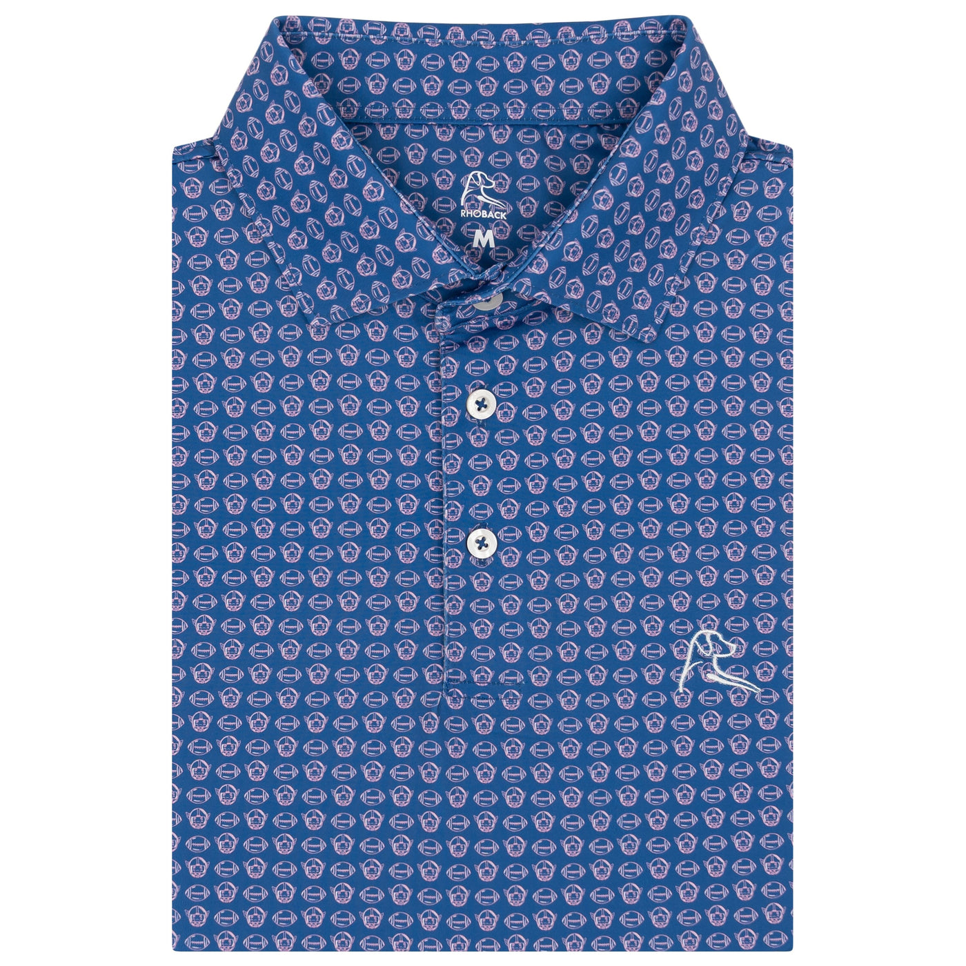 The Pigskin | Performance Polo | The Pigskin - Short Stop Blue/Lotus Pink