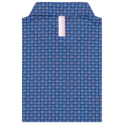 The Pigskin | Performance Polo | The Pigskin - Short Stop Blue/Lotus Pink