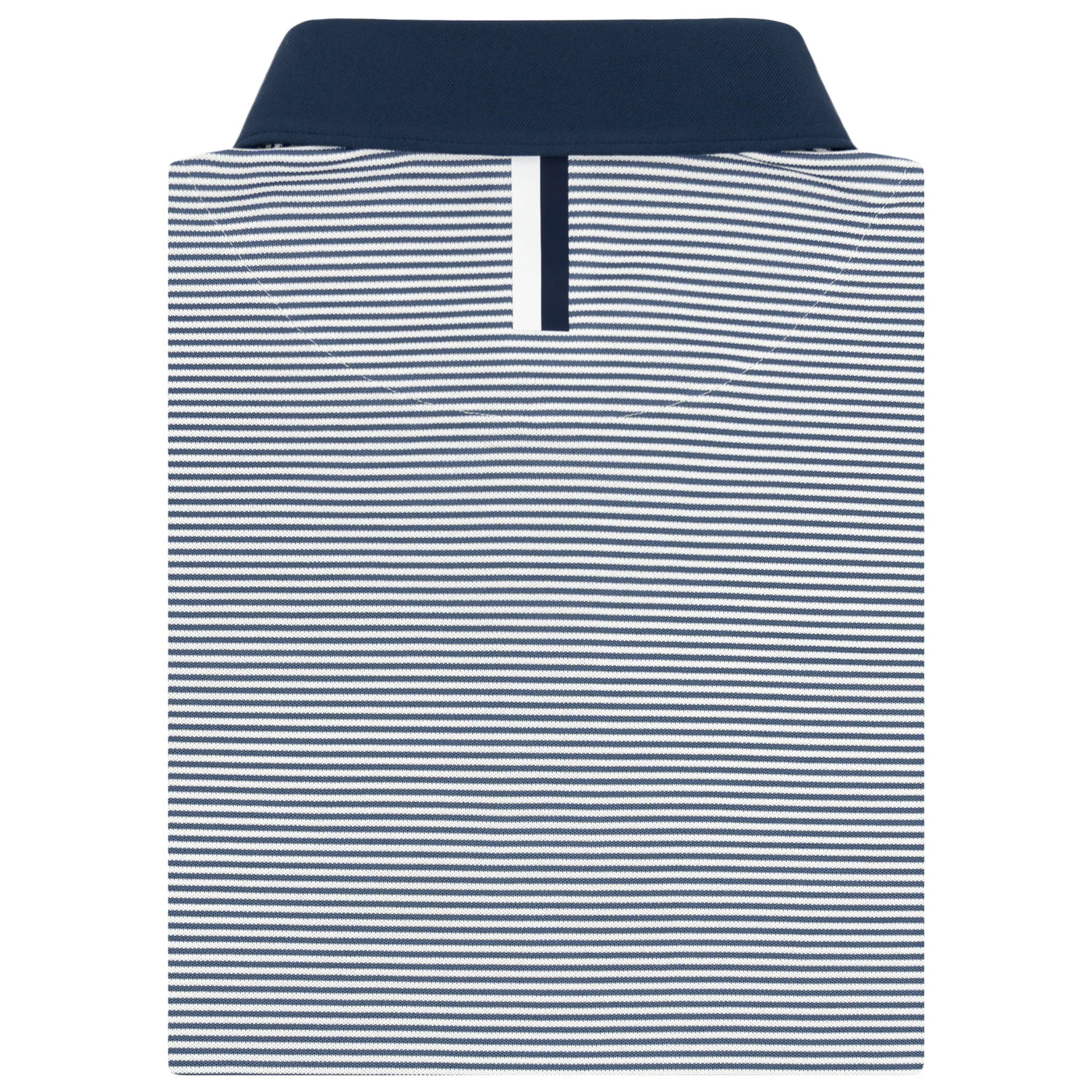 The Crispy Stripe Pique |  Performance Polo | The Crispy Stripe - Slate Blue/White - Fleet Navy