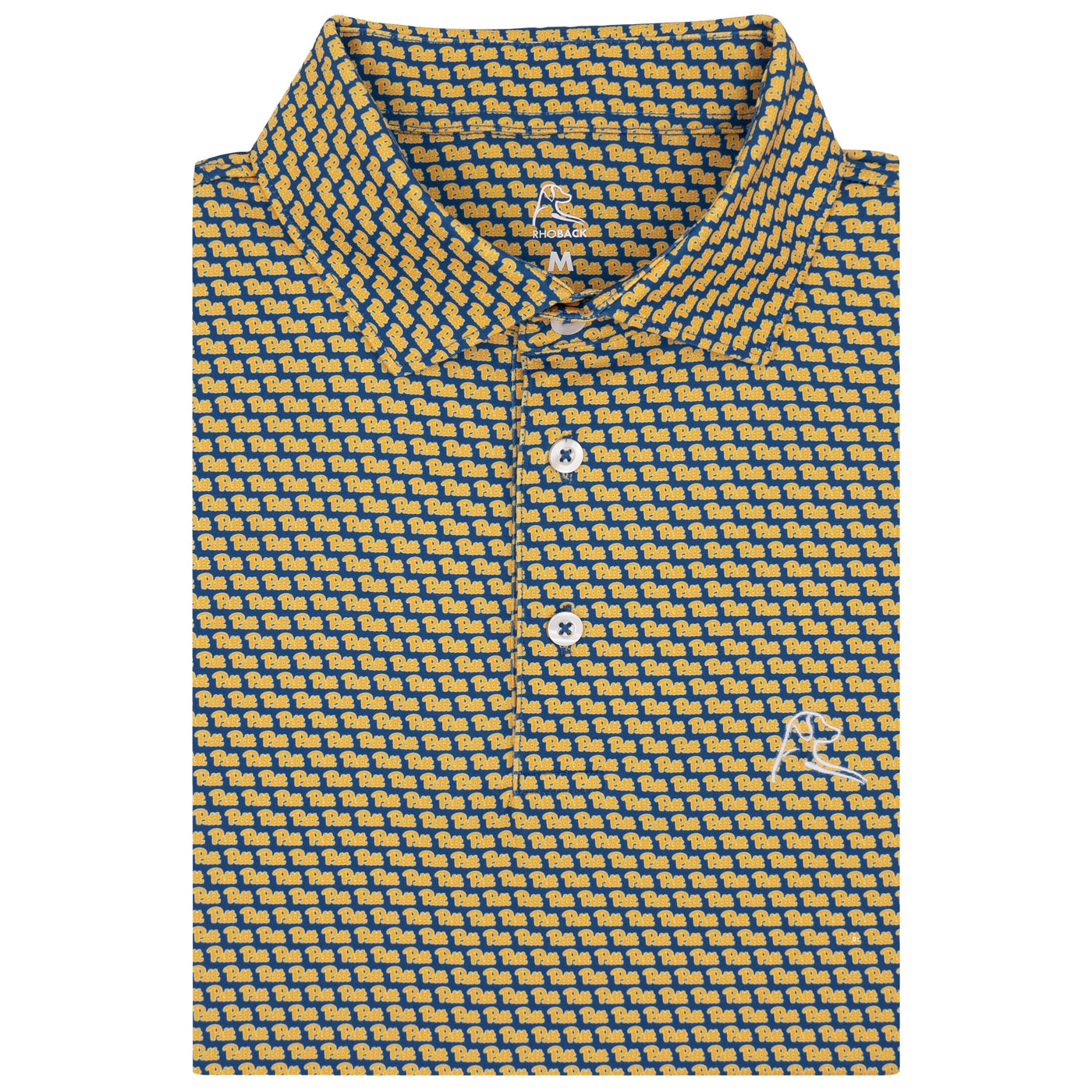 The Pitt Panthers™ | Collegiate Polo | The Pitt Panthers™ - Azure Blue/Saffron Yellow