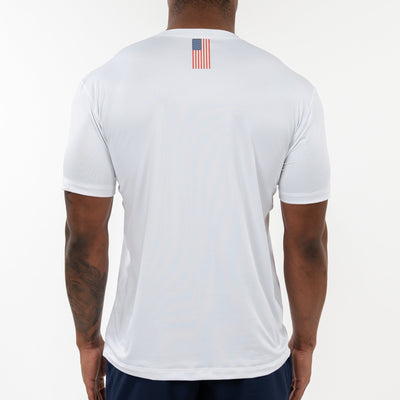 Blitz Tech Tee | Solid - White - USA