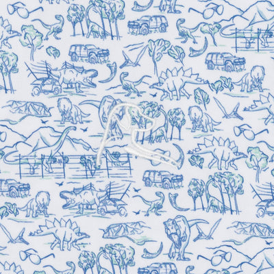 The Prehistoric | Performance Polo | The Prehistoric - White/Short Stop Blue