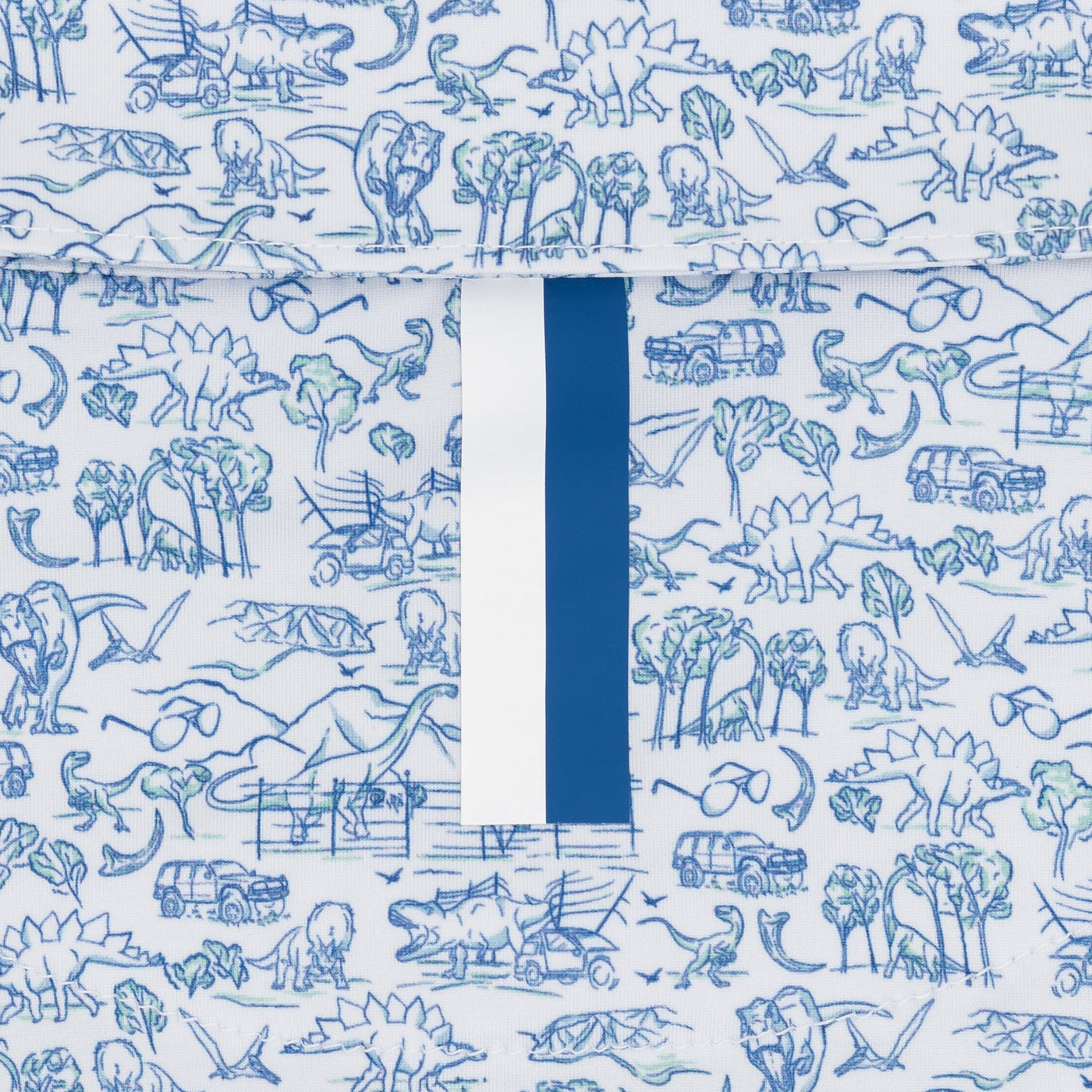 The Prehistoric | Performance Polo | The Prehistoric - White/Short Stop Blue