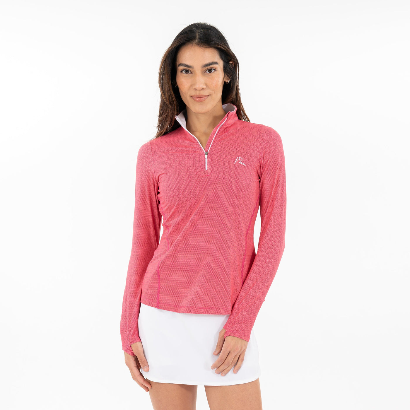 Prism Performance Q-Zip | The Prism - Melon/Exuberant Pink