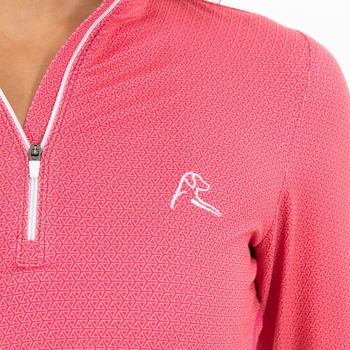 Prism Performance Q-Zip | The Prism - Melon/Exuberant Pink