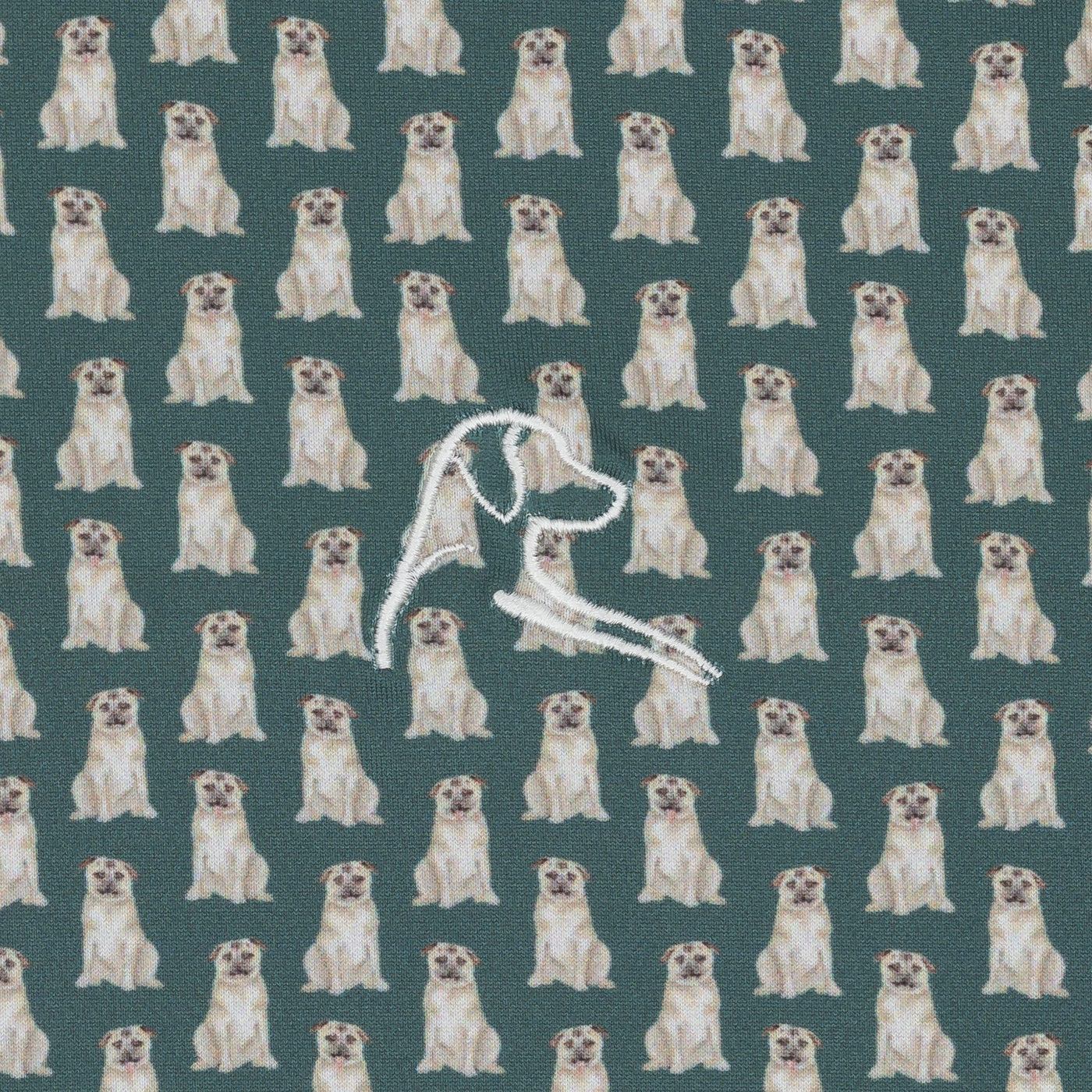 The Pug | Performance Polo | The Pug - Jungle Green/Stone