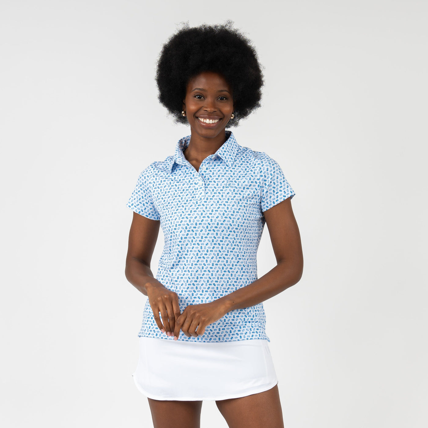 Puzzle Piece Performance Polo | The Puzzle Piece - White