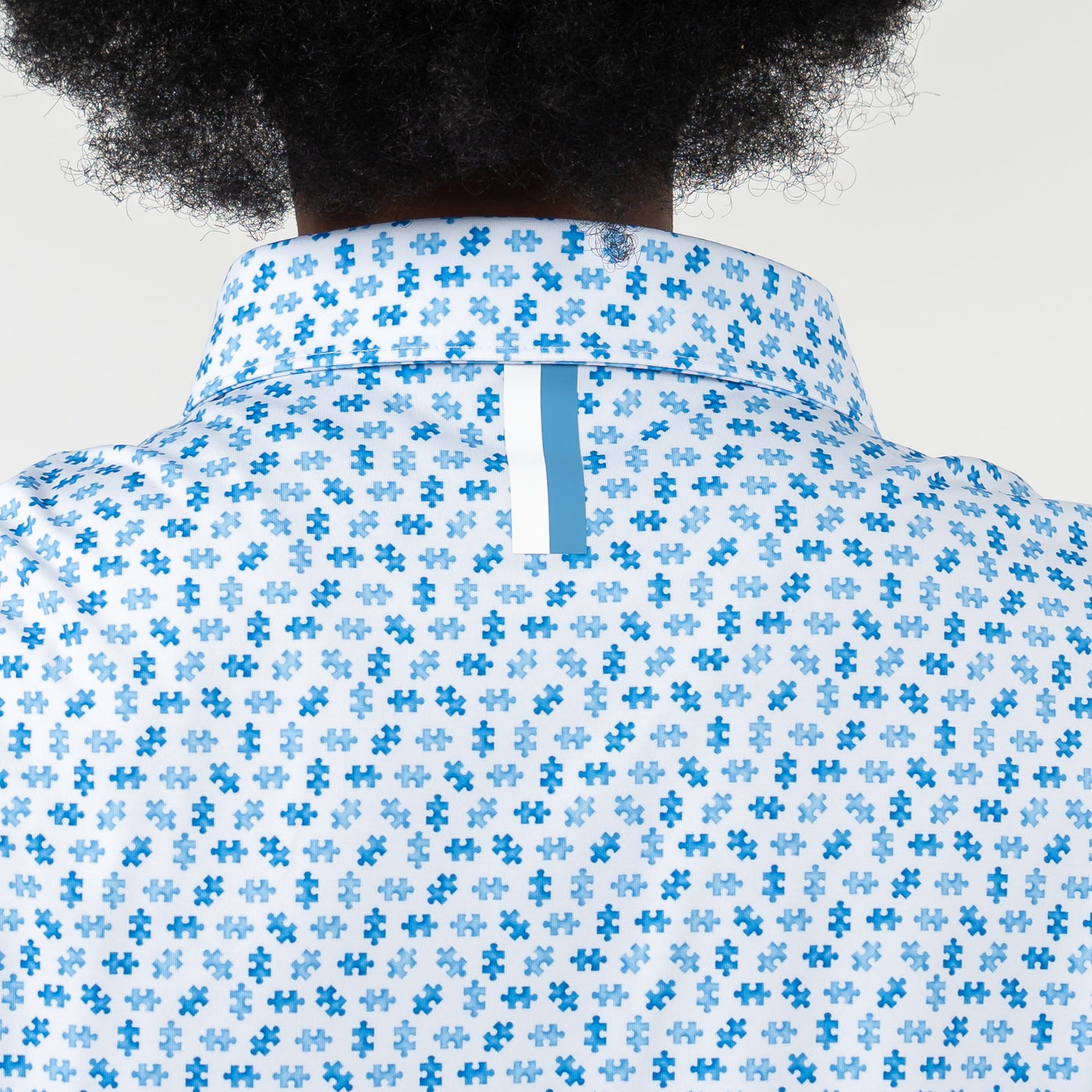 Puzzle Piece Performance Polo | The Puzzle Piece - White