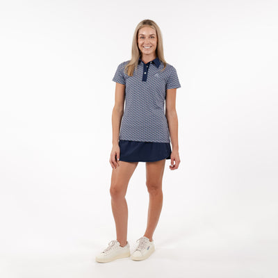 Queen Of Hearts Performance Polo | The Queen Of Hearts - Fleet Navy/Soft Pink