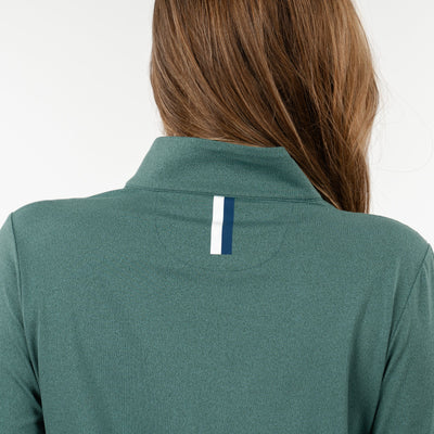 Heather Performance Q-Zip | Heather - Basil Green/Fern Green