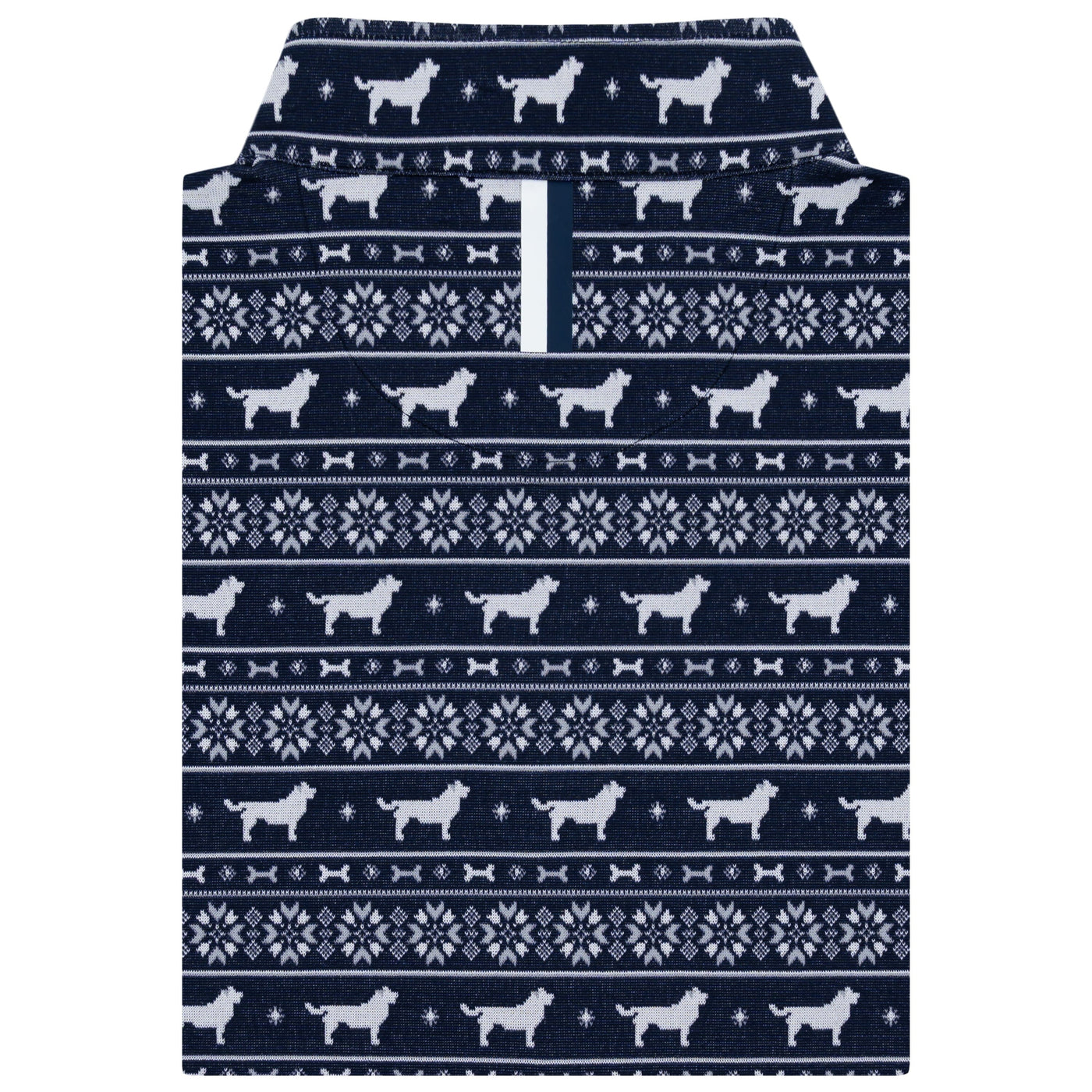 Retriever Jacquard Performance Q-Zip | The Retriever Jacquard - Fleet Navy/White