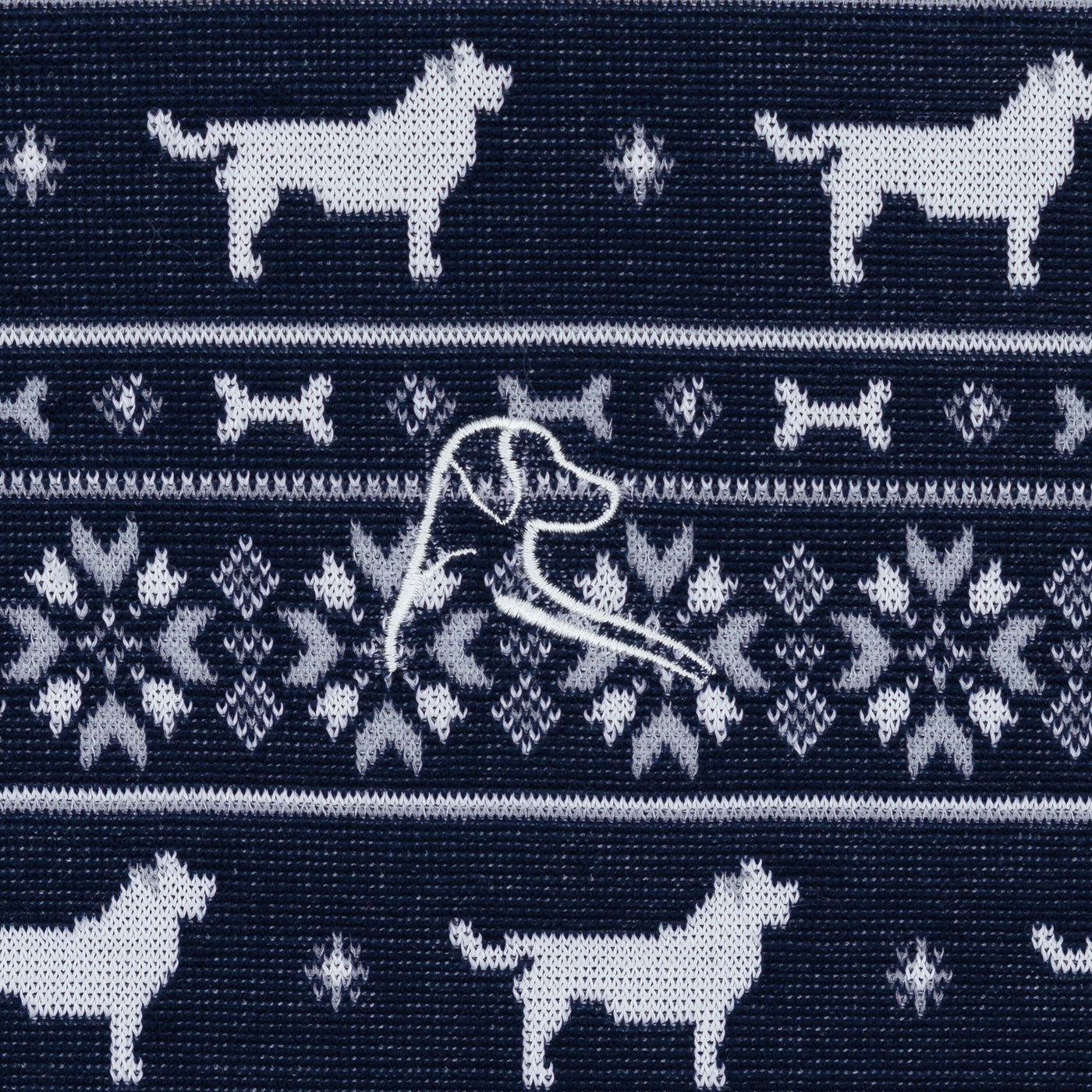 Retriever Jacquard Performance Q-Zip | The Retriever Jacquard - Fleet Navy/White