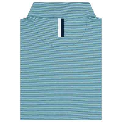 Riva Heather Stripe Performance Q-Zip | The Riva Heather Stripe - Antigua Green/Cadet Blue