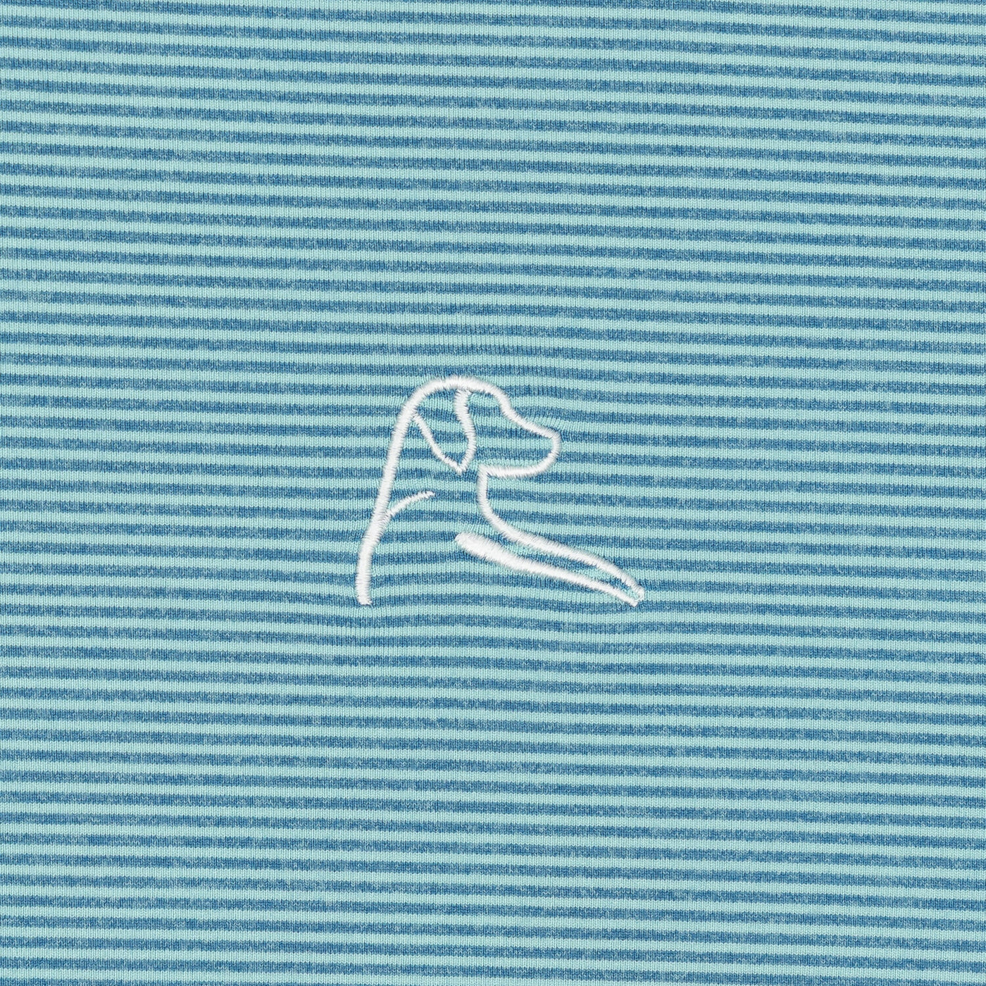 Riva Heather Stripe Performance Q-Zip | The Riva Heather Stripe - Antigua Green/Cadet Blue