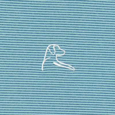 Riva Heather Stripe Performance Q-Zip | The Riva Heather Stripe - Antigua Green/Cadet Blue