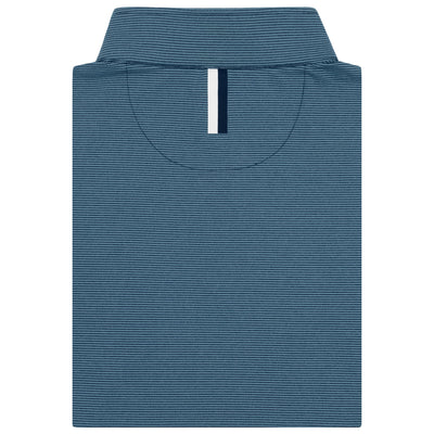 Riva Heather Stripe Performance Q-Zip | The Riva Heather Stripe - Cadet Blue/Fleet Navy