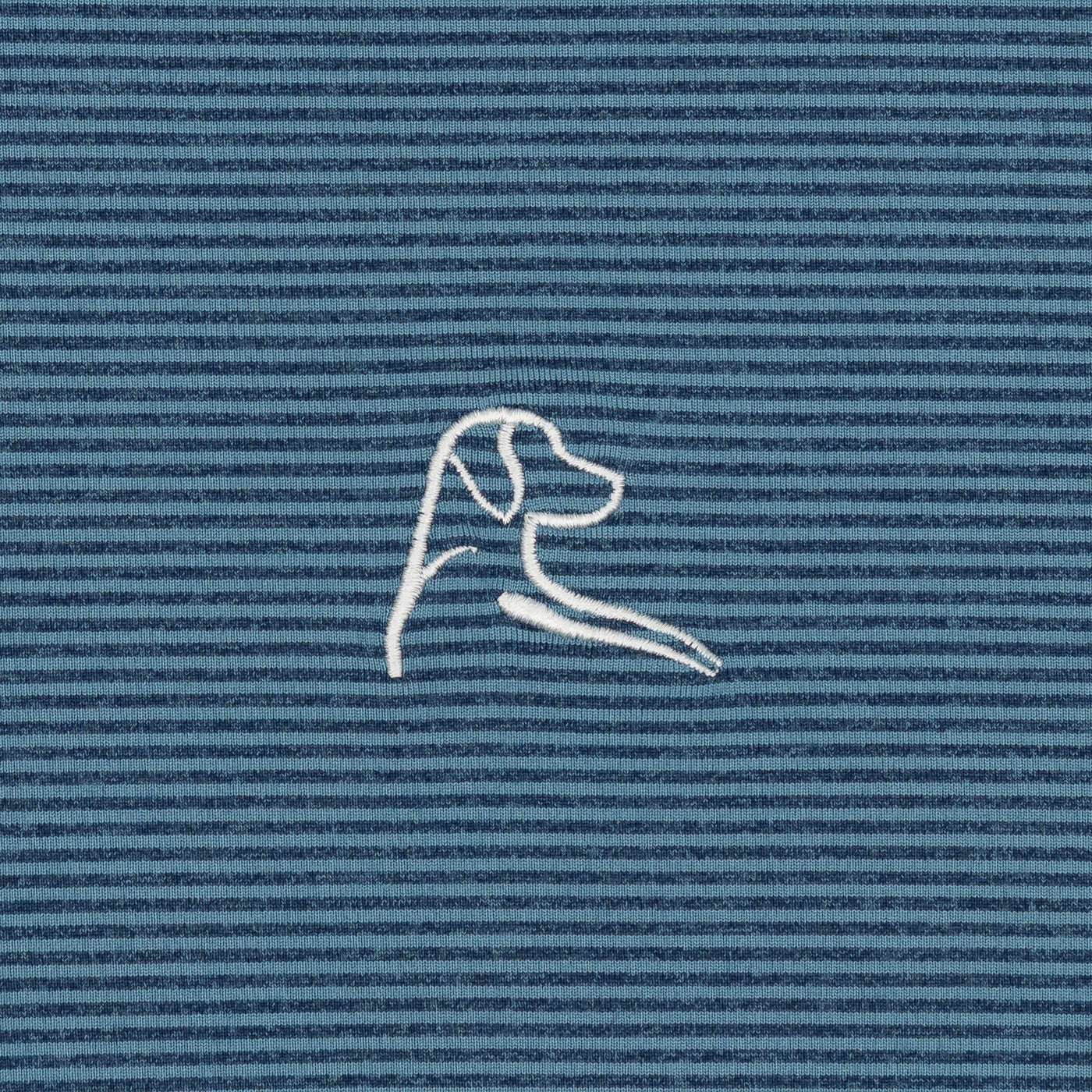 Riva Heather Stripe Performance Q-Zip | The Riva Heather Stripe - Cadet Blue/Fleet Navy