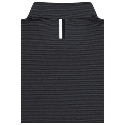 Riva Heather Stripe Performance Q-Zip | The Riva Heather Stripe - Charcoal Grey/Midnight Black