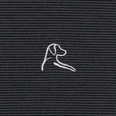 Riva Heather Stripe Performance Q-Zip | The Riva Heather Stripe - Charcoal Grey/Midnight Black