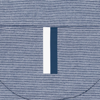 Riva Heather Stripe Performance Q-Zip | The Riva Heather Stripe - Fleet Navy/White