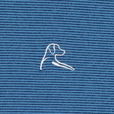 Riva Heather Stripe Performance Q-Zip | The Riva Heather Stripe - Highcountry Blue/Fleet Navy