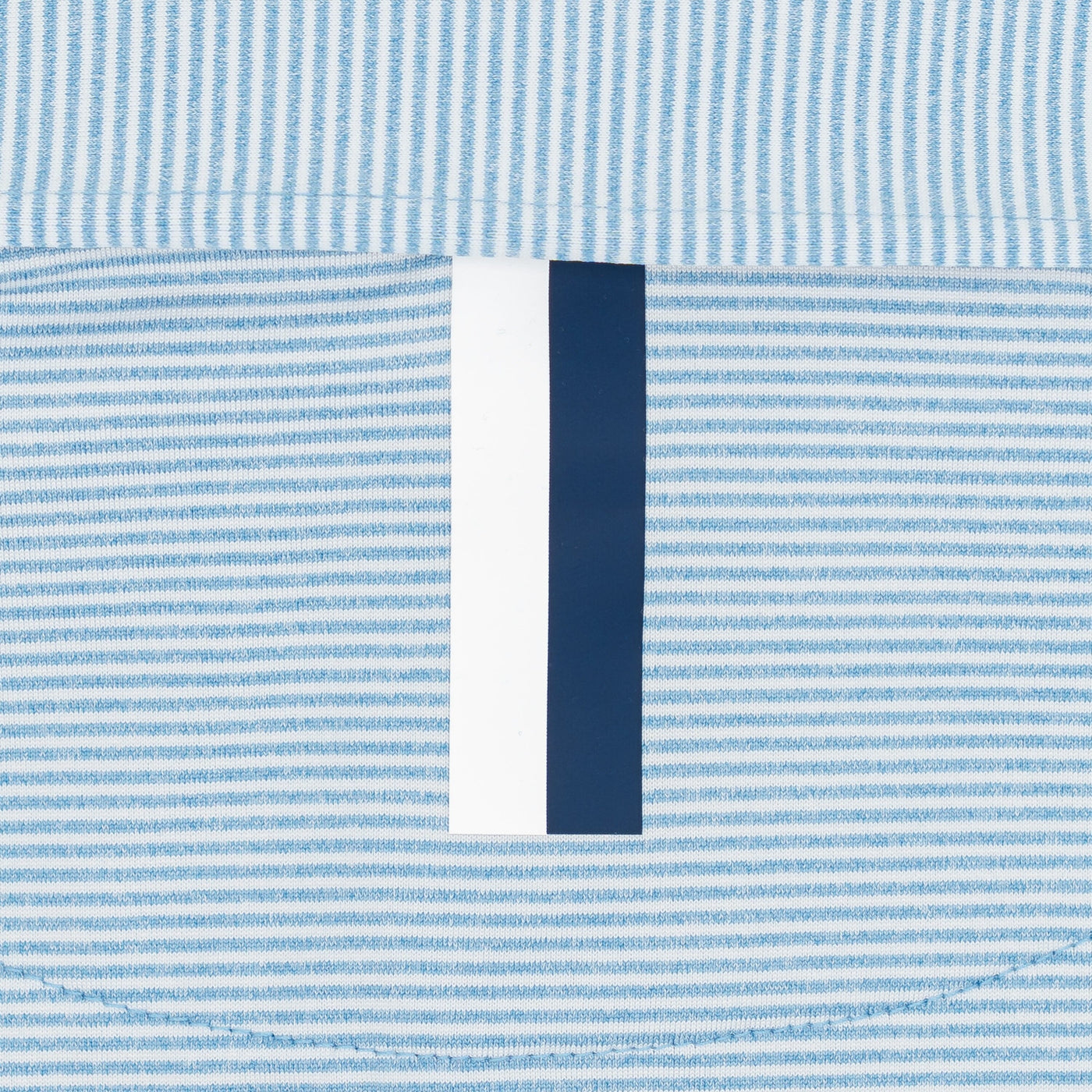 The Whaler Heather Stripe | Performance Polo | The Whaler Heather Stripe - Birdie Blue/White