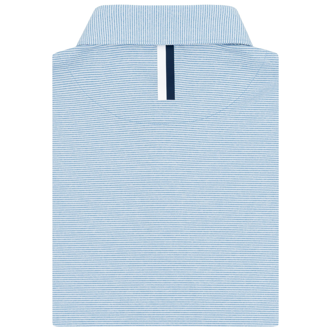 The Whaler Heather Stripe | Long Sleeve Performance Polo | The Whaler Heather Stripe - Birdie Blue/White
