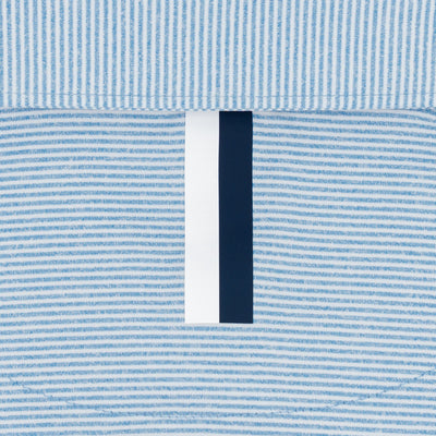 The Whaler Heather Stripe | Long Sleeve Performance Polo | The Whaler Heather Stripe - Birdie Blue/White