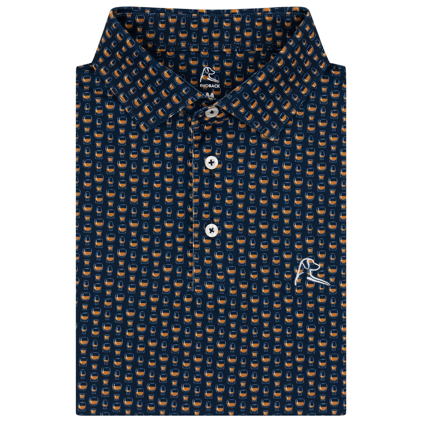 The Rocks Glass | Performance Polo | The Rocks Glass - Fleet Navy/Honeyglaze