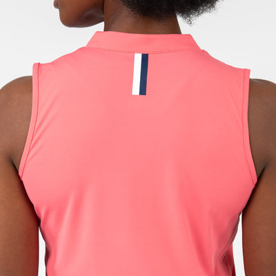 Solid Sleeveless Zip | Solid - Watermelon