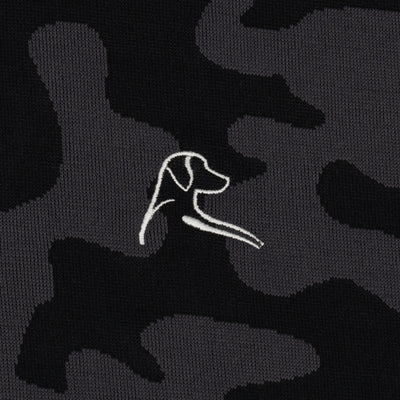 Ruck Camo Jacquard Performance Q-Zip | The Ruck Camo - Black/Black