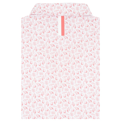 The Sanibel | Performance Polo | The Sanibel - White/Washed Red