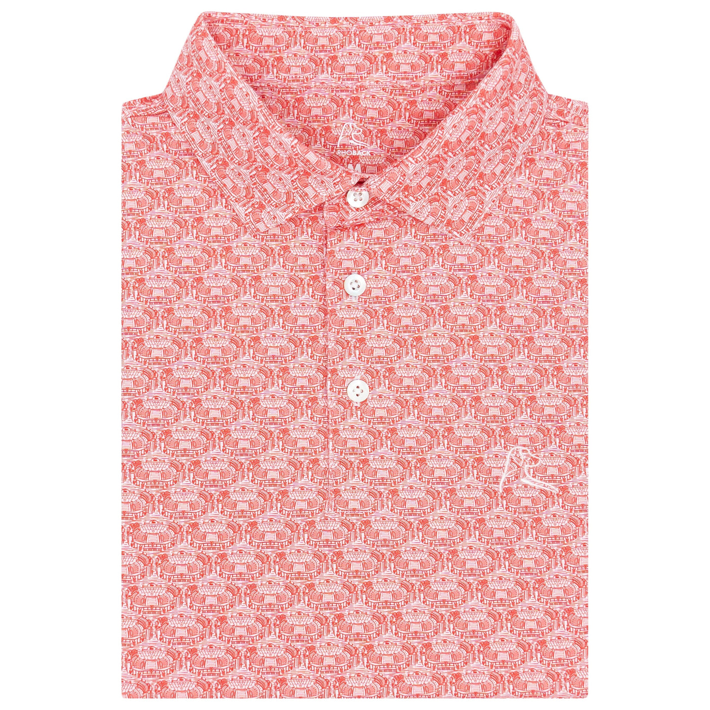 The Nebraska Sea Of Red | Collegiate Polo | The Nebraska Sea Of Red - White/Cherry Red